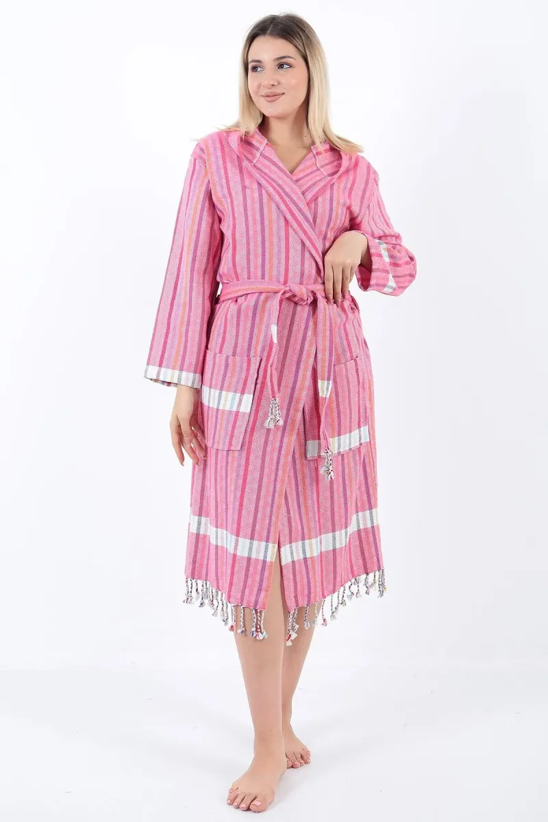 Buldan Concept Sunaz Peştemal Bornoz Pembe görsel 5