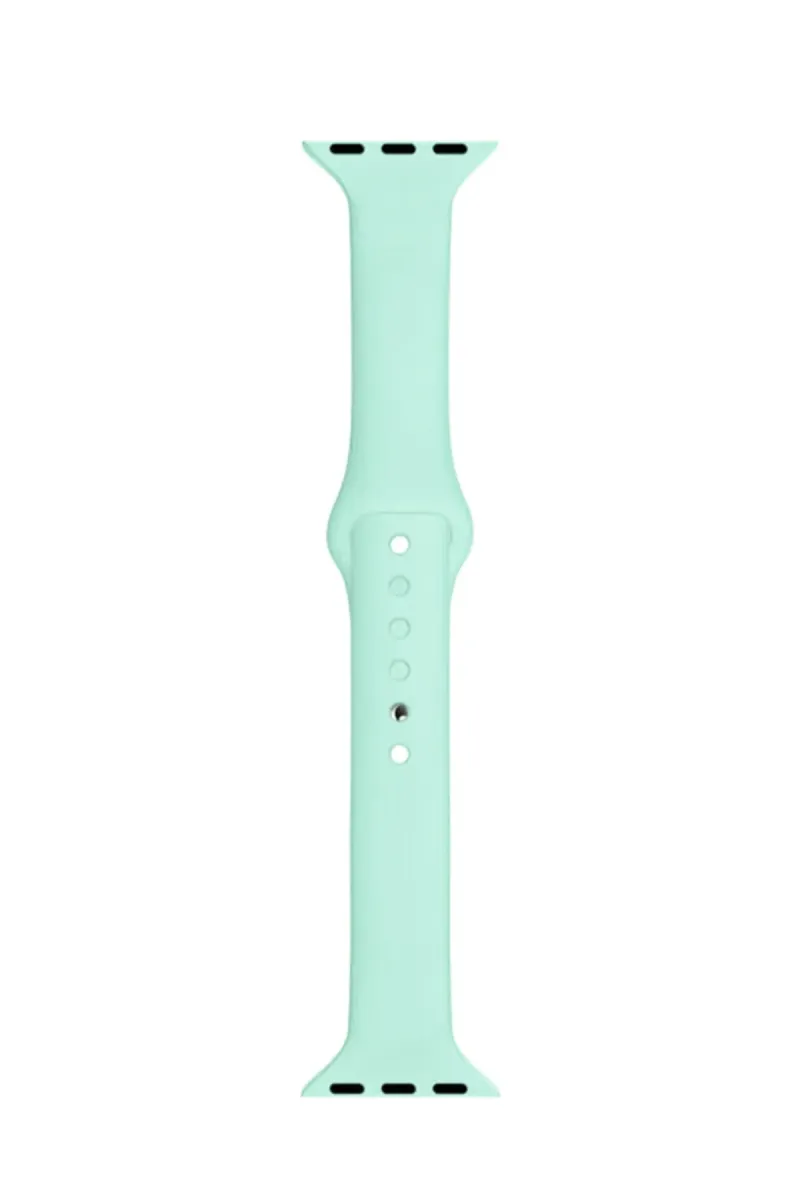 MarkaCase Apple Watch Seri 1 2 3 Için 38 Mm Slim Silikon Kordon Kayış Su Yeşili