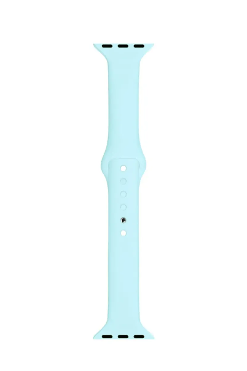 MarkaCase Apple Watch Seri 4 5 6 Için 44 Mm Slim Silikon Kordon Sky Blue