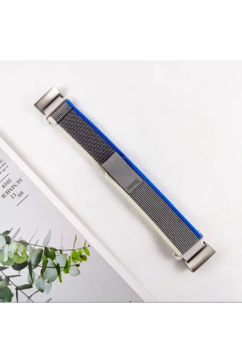 MarkaCase Fitbit Charge 3 Için Trail Kordon - Gri/Mavi