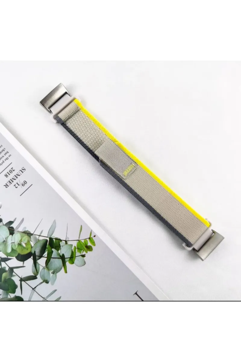 MarkaCase Fitbit Charge 4 Için Trail Kordon - Krem/Sarı görsel 1