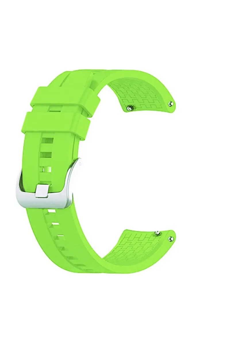 MarkaCase Fossil Watch Gen 6 Için Uyumlu Silikon Kordon Kayış Fıstık Yeşili görsel 1