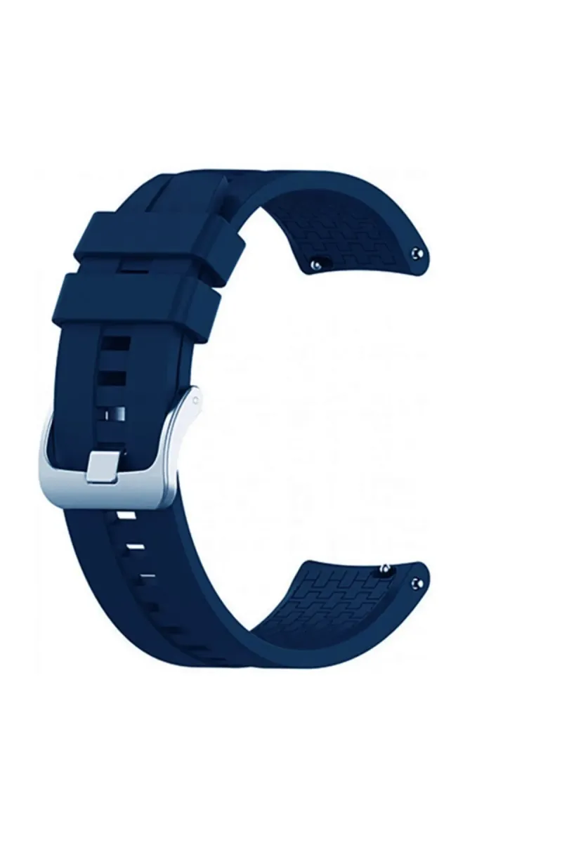 MarkaCase Fossil Watch Gen 6 Için Uyumlu Silikon Kordon Kayış Lacivert görsel 1