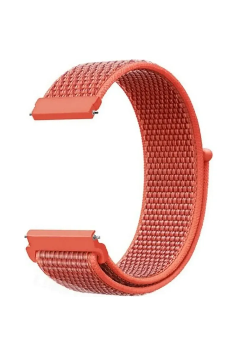 MarkaCase Fossil Watch Gen 6 Için Uyumlu Dokuma Kordon Apricot Peach görsel 1