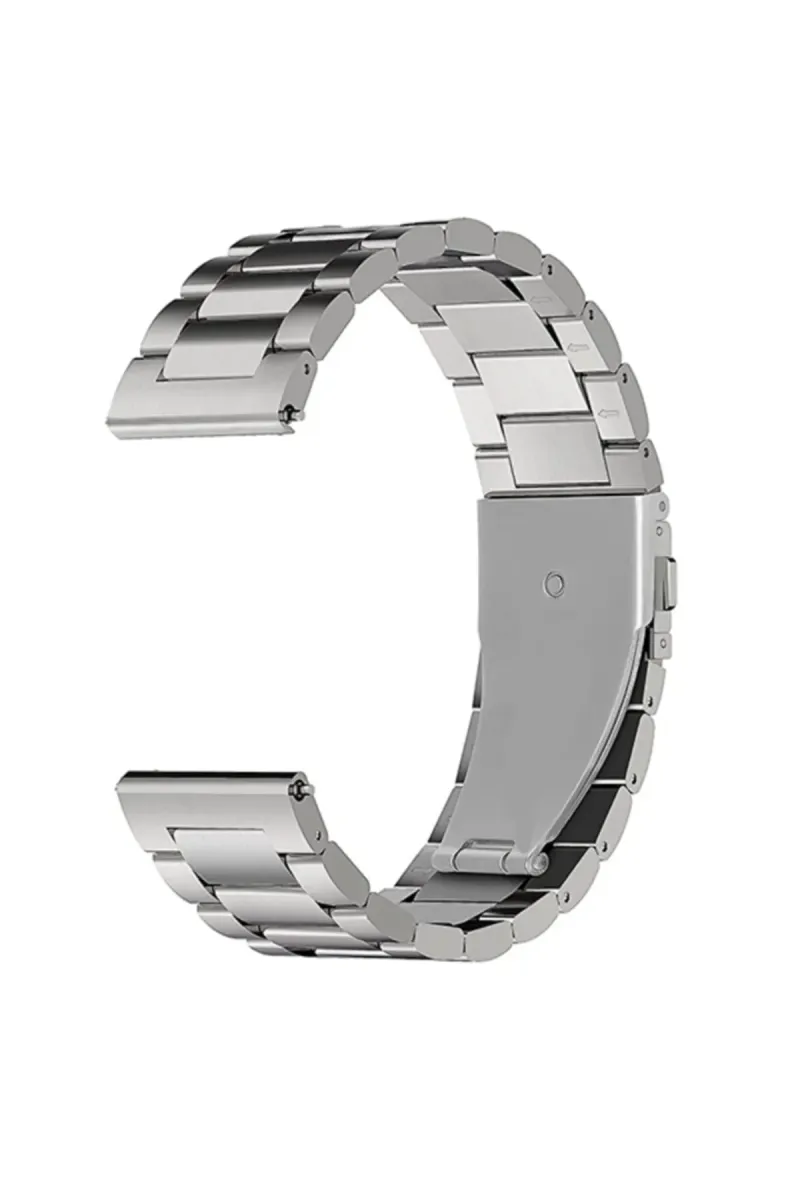 MarkaCase Fossil Watch Gen 6 Uyumlu Metal Tokalı Dişli Kordon Gümüş