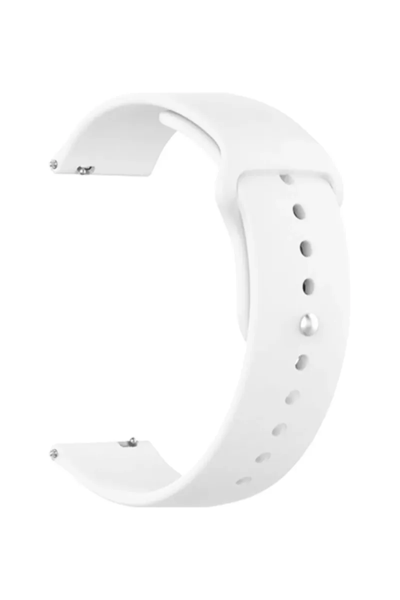 MarkaCase Fossil Watch Gen 6 Için Spor Silikon Kordon Beyaz görsel 1