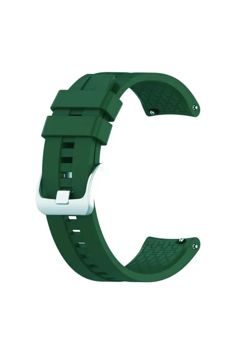 MarkaCase Fossil Watch Gen 6 Uyumlu Için Silikon Kordon Kayış Koyu Yeşil görsel 1
