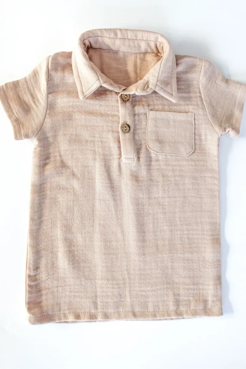 O&G Collection Erkek Bebek / Çocuk %100 Pamuklu Çift Katlı Müslin T-shirt/Şort 2 'li Takım görsel 2