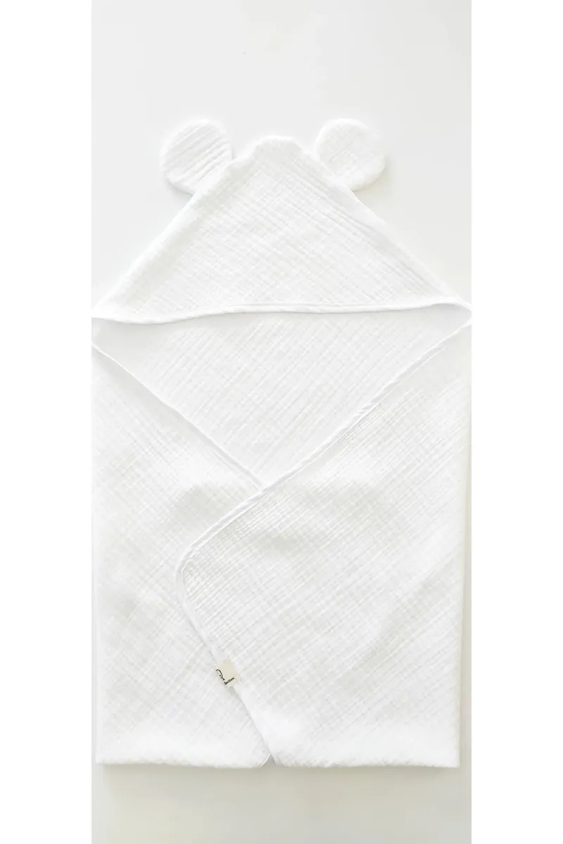 O&G Collection %100 Pamuklu , Organik 4 Katlı Multi Müslin Bebek / Çocuk , Bornoz / Havlu Banyo / Havuz / Deniz görsel 3