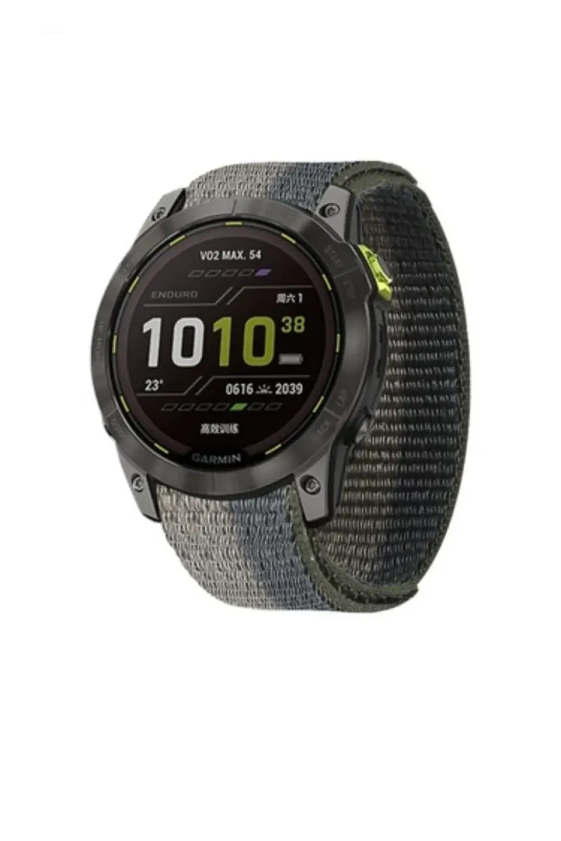 MarkaCase Garmin Fenix 5x-5xplus Sapphire Kumaş Kordon (26MM) (siyah-haki) görsel 1