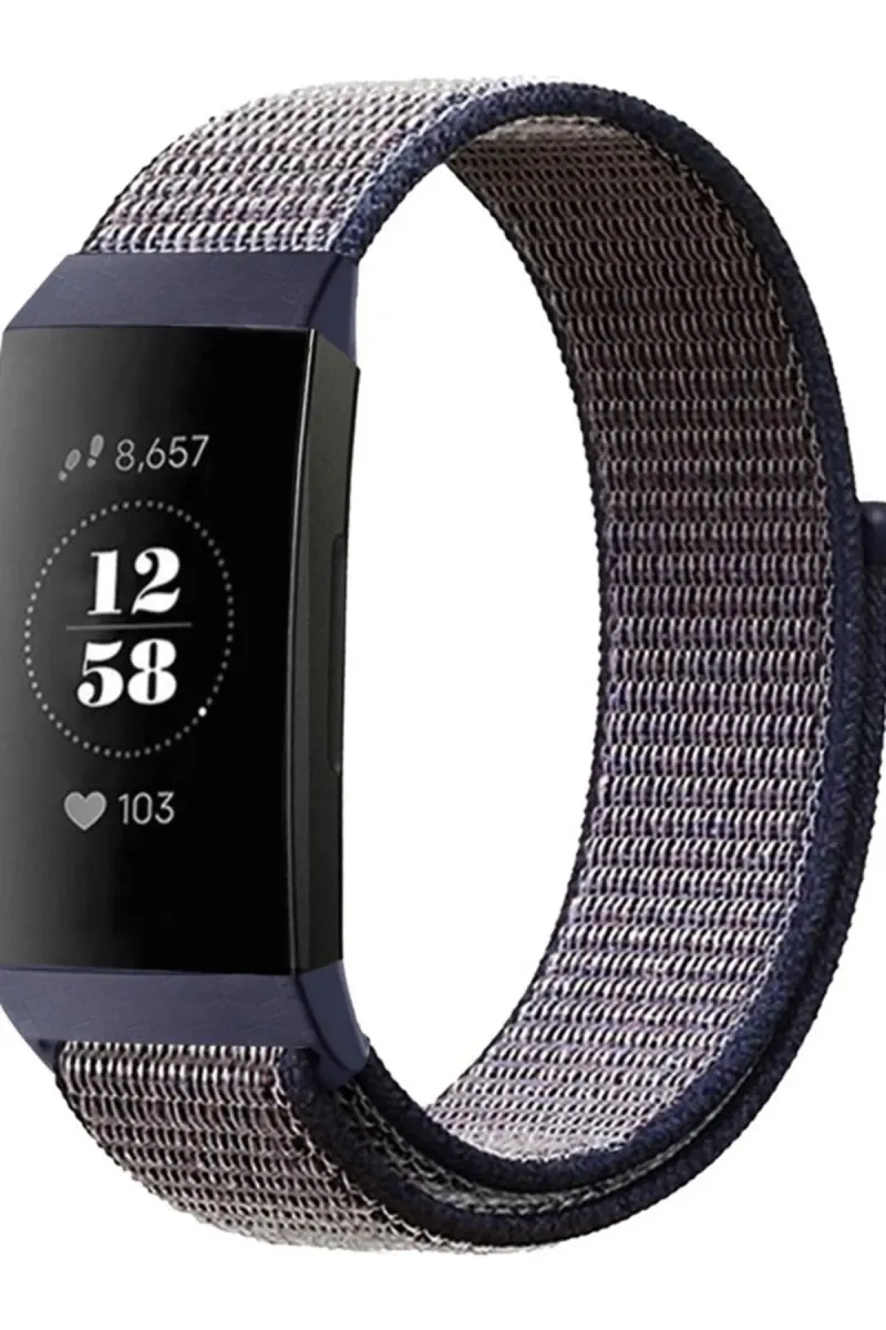 MarkaCase Fitbit Charge 6 İçin Dokuma Kordon - Koyu Mor görsel 1