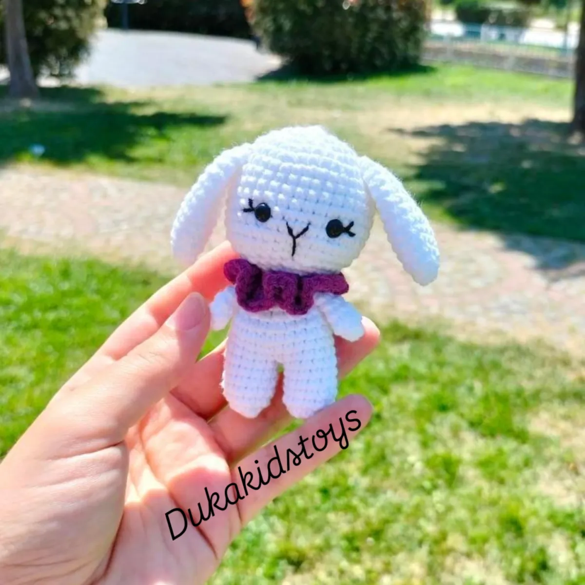 Dukakidstoys Amigurumi sevimli tavşan anahtarlık aksesuar hediyelik oyuncak