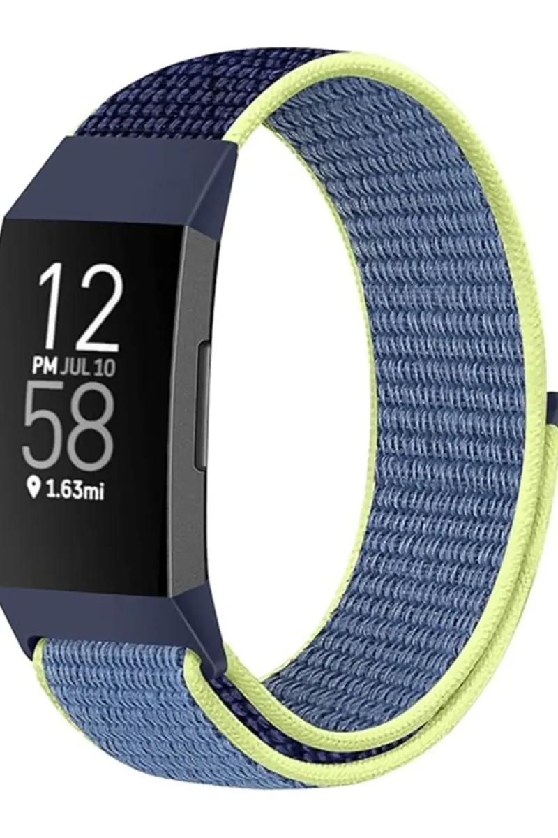 MarkaCase Fitbit Charge 6 İçin Dokuma Kordon - Lacivert/Mavi görsel 1