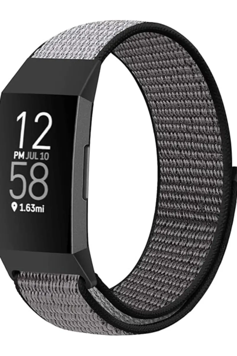 MarkaCase Fitbit Charge 6 İçin Dokuma Kordon - Gri görsel 1