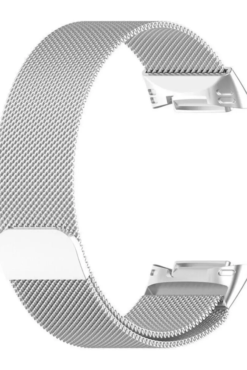 MarkaCase Fitbit Charge 6 Için Manyetik Metal Saat Kordonu - Gümüş görsel 3