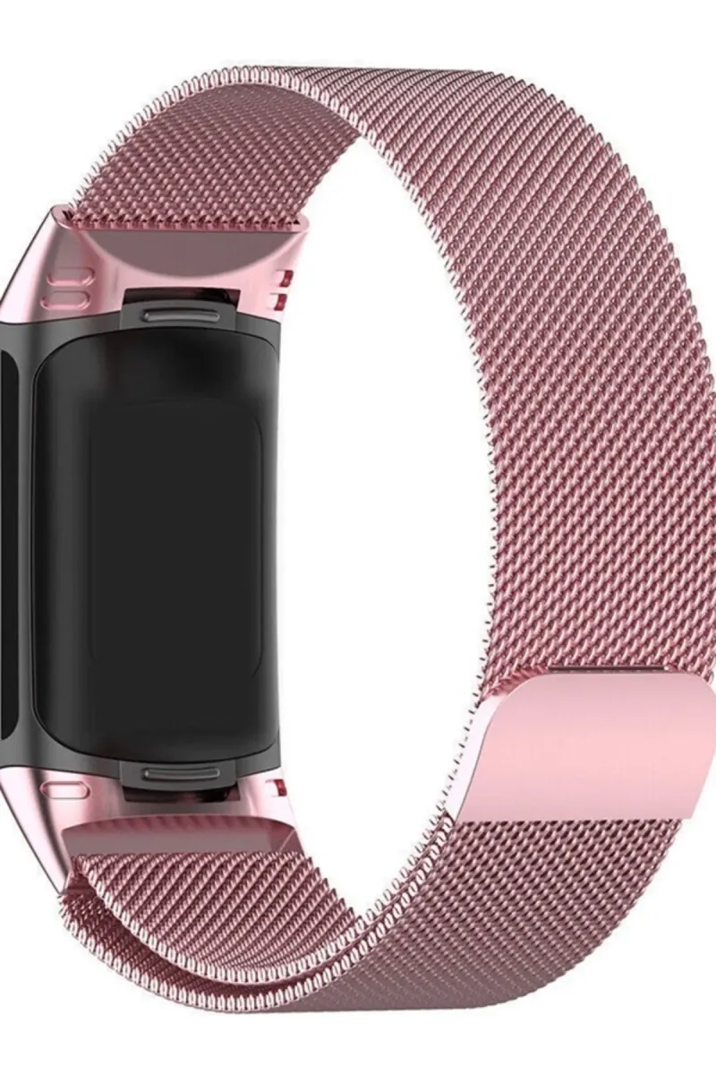 MarkaCase Fitbit Charge 6 Için Manyetik Metal Saat Kordonu - Rose görsel 4