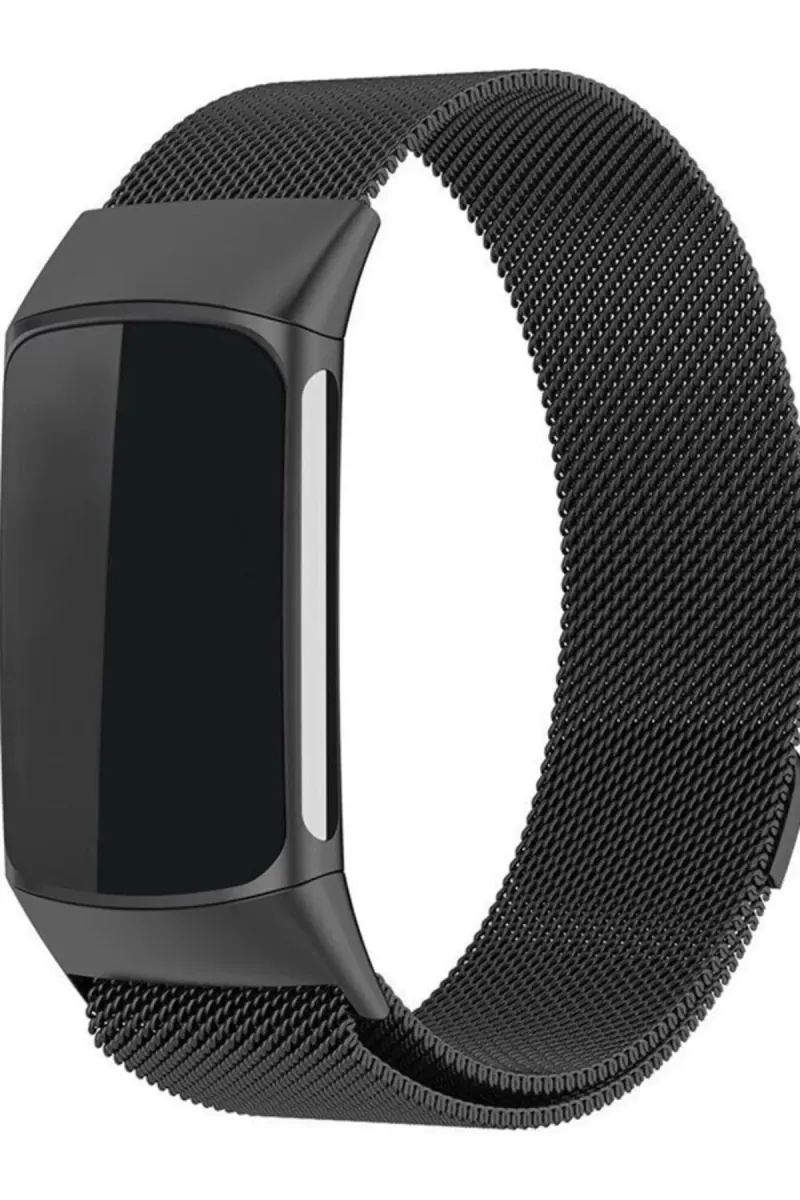 MarkaCase Fitbit Charge 6 Için Manyetik Metal Saat Kordonu - Siyah görsel 1
