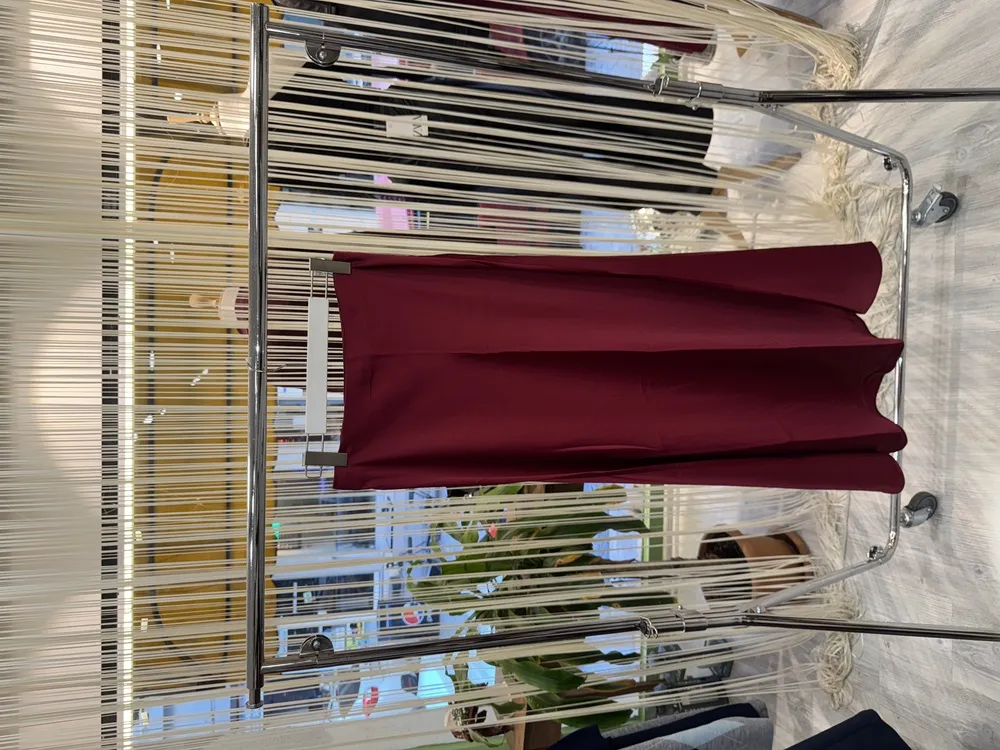 DİA DİSENO Maxi Bordo Saten Etek