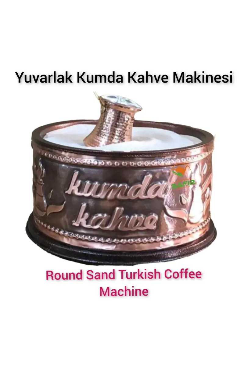 SAFİR ÇAY KAZANLARI Yuvarlak Kumda Kahve Makinesi Bakır Kumda Kahve Cihazı Kumda Safir Kumda Kahve görsel 2