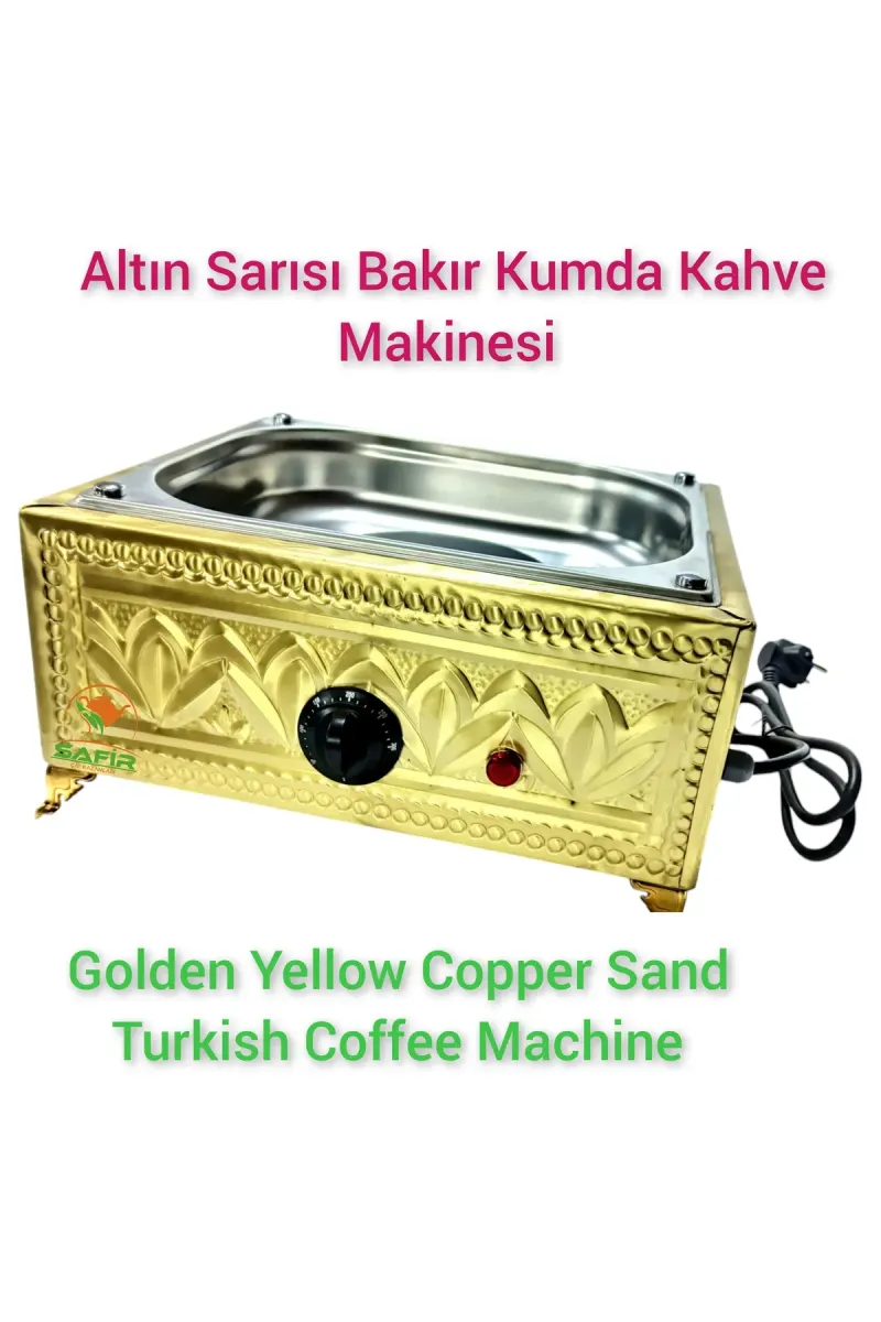 SAFİR ÇAY KAZANLARI Gold Kumda Kahve Makinesi Özel Seri Kumda Kahve Cihazı Safir Kumda Kahve Orta Boy görsel 1