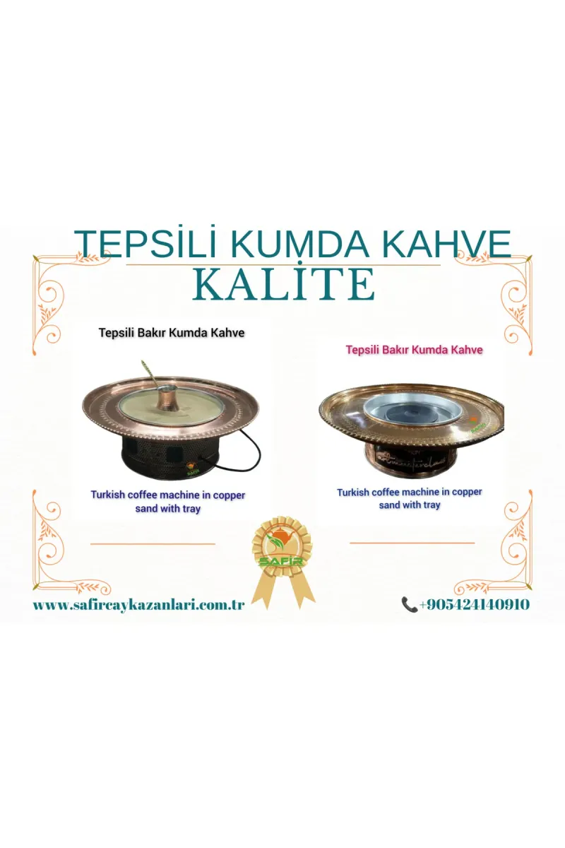 SAFİR ÇAY KAZANLARI Tepsili Kumda Kahve Büyük Boy Tepsili Kumda Kahve Makinesi Sinili Kumda Kahve Safir Kumda Kahve görsel 4