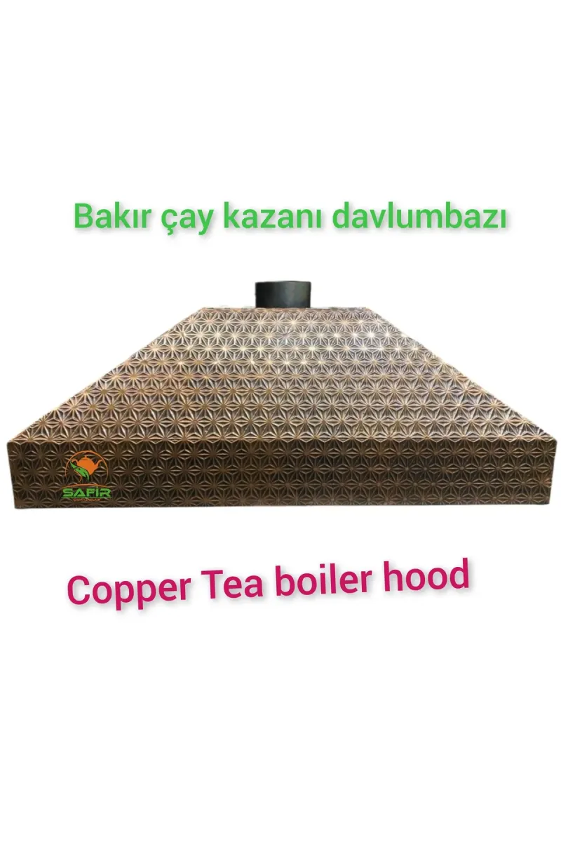SAFİR ÇAY KAZANLARI yıldız model Bakır Davlumbaz Çay Kazanı Davlumbazı 90 cm Bakır Davlumbaz görsel 1