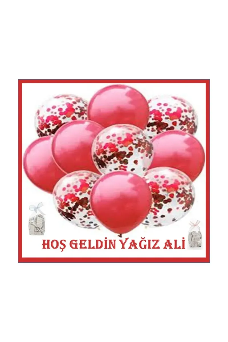 BEBEK YENİ DOĞAN DOĞUM GÜNÜ BALON BASKILI 50 Lİ DÖKME ÇİKOLATA görsel 4