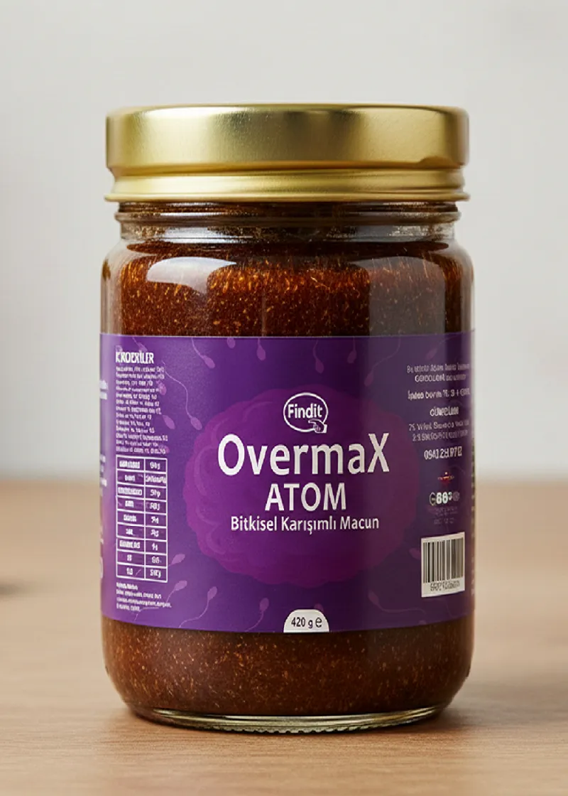 Overmax Atom Bitkisel Karışımlı Macun, Doğal Güç Desteği, 420 gr