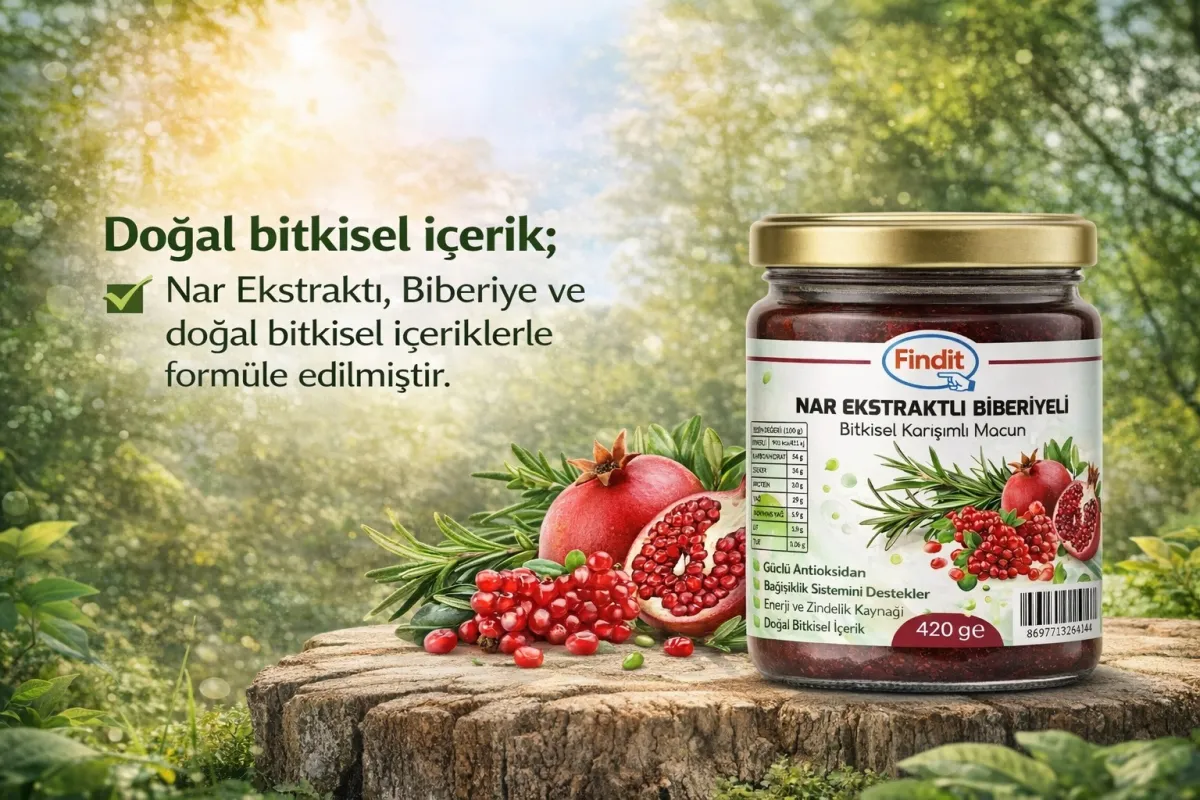 Nar Ekstraktlı Biberiyeli Bitkisel Karışımlı Macun 420 gr - Doğal Bitkisel Destek görsel 3