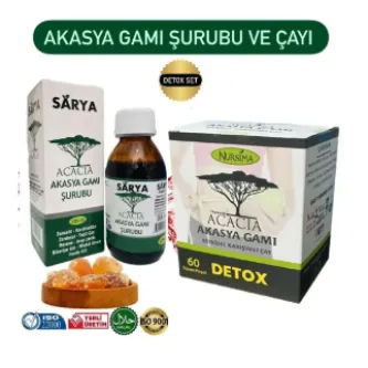 SARYA COSMETİC Acacia Akasya Gamı Şurubu ve Akasya Gamı Çayı Detox Seti görsel 1
