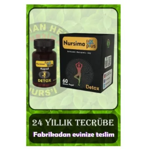 SARYA COSMETİC Fit X Plus 60 Süzen Poşet Çay Fit X Slim 60 Kapsül Detox Seti görsel 1