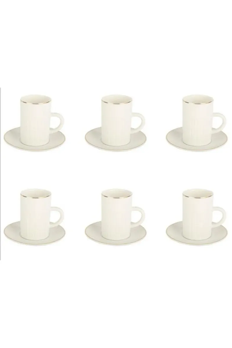 DMSHOME Evdema 6 Lı Double Kahve Fincanı Seti görsel 2