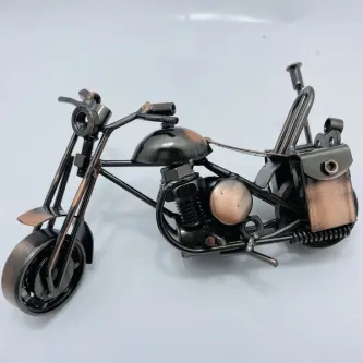 MYK HEDİYE VE SANAT ATÖLYESİ  Metal El Yapımı Çantalı Motor görsel 1