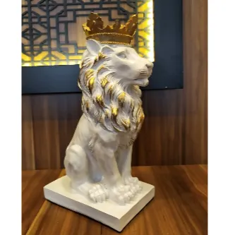 MYK HEDİYE VE SANAT ATÖLYESİ Aslan Kral Büyük Boy Heykel görsel 1