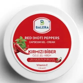 BALERA Selülit Jeli 175ml - Sıkılaştırıcı Etkili Kırmızı Biber Ve Acı Biber Özlü Masaj Jeli görsel 1