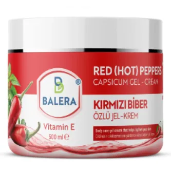 BALERA Selülit Jeli 500ml - Sıkılaştırıcı Etkili Kırmızı Biber Ve Acı Biber Özlü Masaj Jeli görsel 1