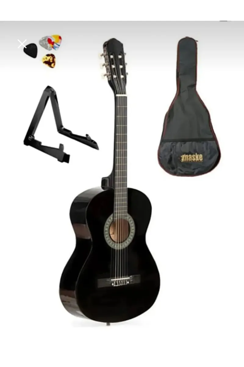 Nano Müzik Klasik Gitar Seti 4/4 Tam Boy Klasik Gitar - Kılıf - Pena - Metot Kitabı Set 7 görsel 5