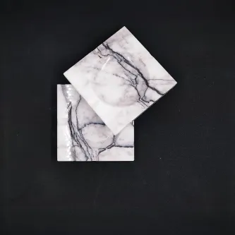 Pergamon Lilac (Leylak) Mermer Küllük 2'li Set Kül Tablası görsel 1