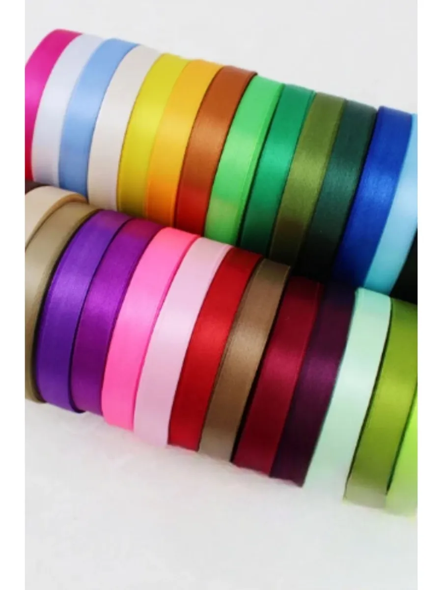 Exporanto Saten Kurdele 6 mm Fuşya 1 Metre görsel 3