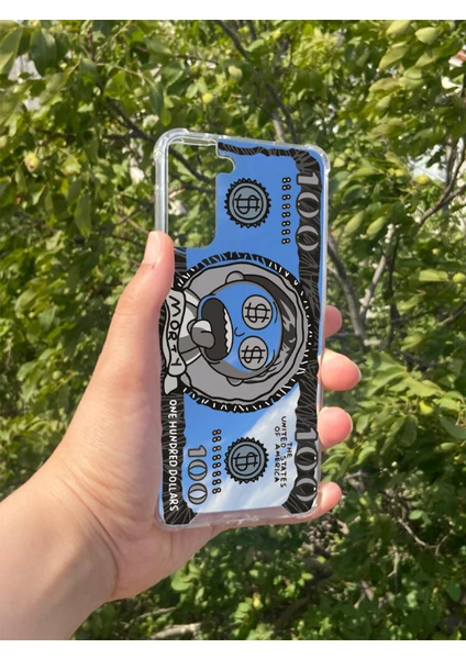 Exporanto Samsung S21 Plus Uyumlu Aynalı Rick Morty Dolar Desenli Darbe Kamera Korumalı Silikon Telefon Kılıfı görsel 2
