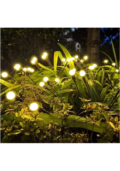 Exporanto 6 Led'li Güneş Enerjili Bahçe Çiti Aydınlatma Lamba (Sarı) görsel 2