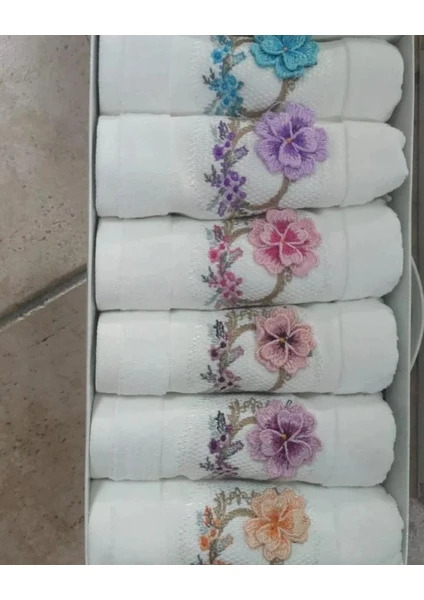 Exporanto Mutfak Havlusu Kadife Kutulu Desenli 30X50 cm 6 Adet Pamuk 5 görsel 3