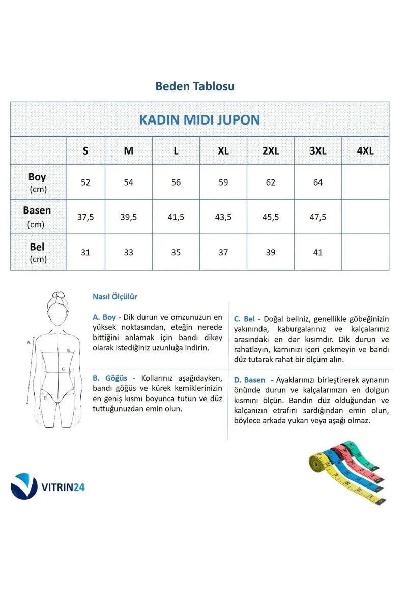 VİTRİN24 Newteam Bamboo Kadın Midi Jupon 1015 görsel 4