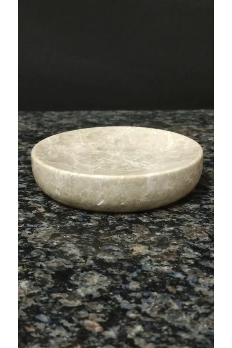 Pergamon Beige (bej) Renk Mermer Katı Sabunluk Gerçek Mermer görsel 5