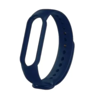 Markacase Amazfit Band 5-6 İçin Silikon Kordon Lacivert görsel 1