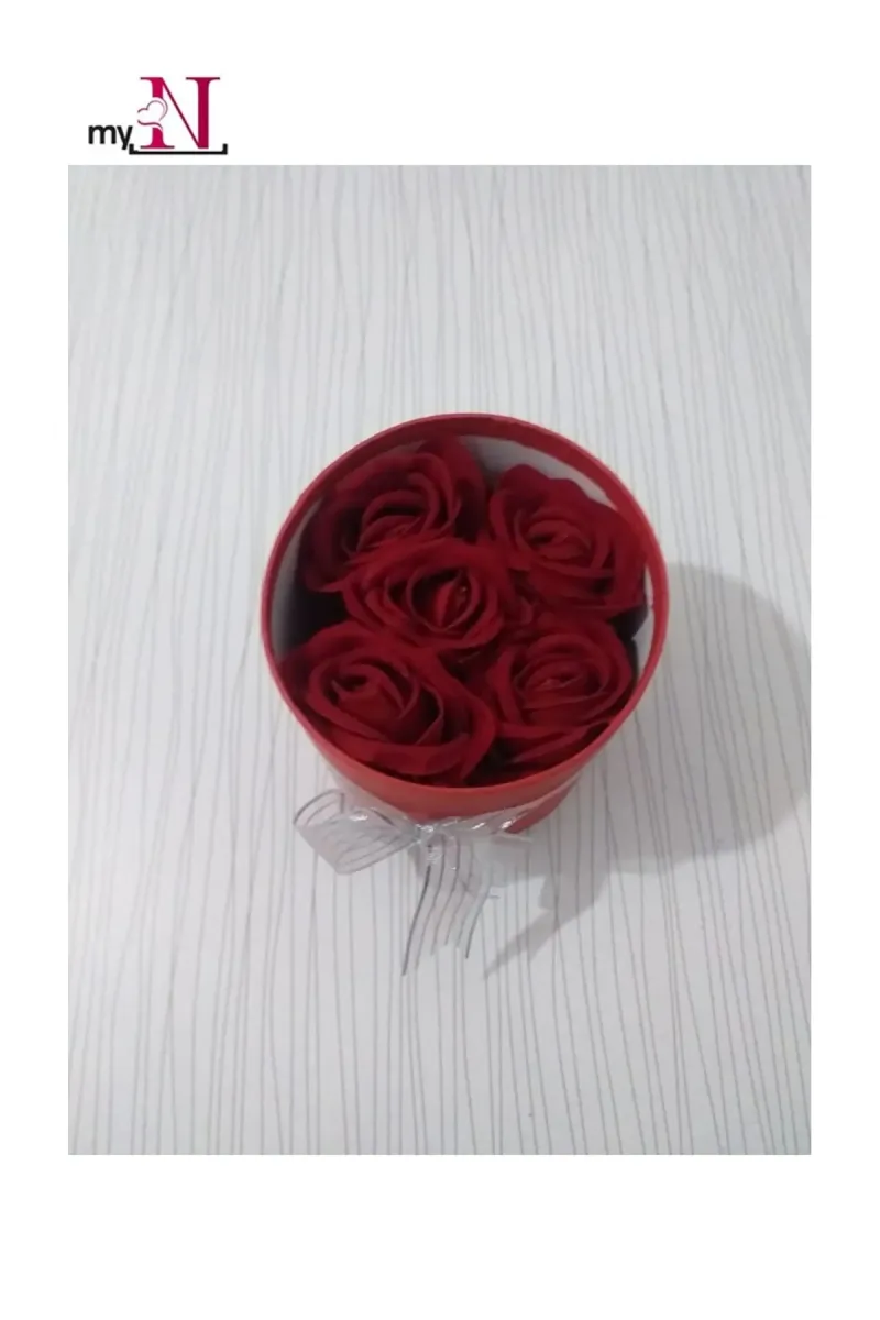 MY-NİL CANIM ÖĞRETMENİM kutuda 5 li gül yapay görsel 3