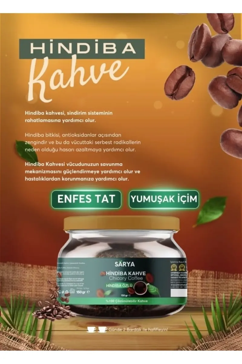 SARYA COSMETİC Hindiba Kahvesi Kilo Vermeye Ödem Atmaya Yardımcı Zayıflama Detox Diyet - (1 AYLIK) Net 150gr görsel 5