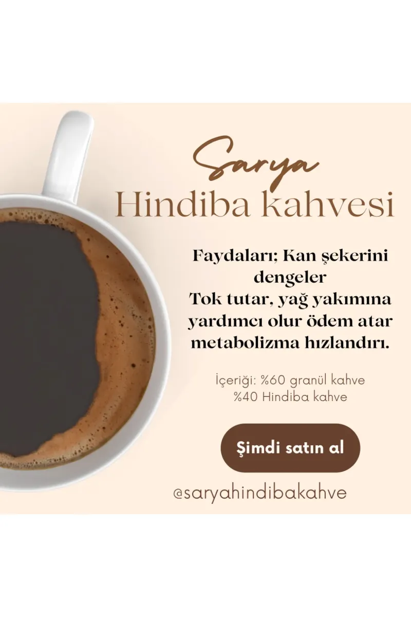 SARYA COSMETİC Hindiba Kahvesi Kilo Vermeye Ödem Atmaya Yardımcı Zayıflama Detox Diyet - (1 AYLIK) Net 150gr görsel 6