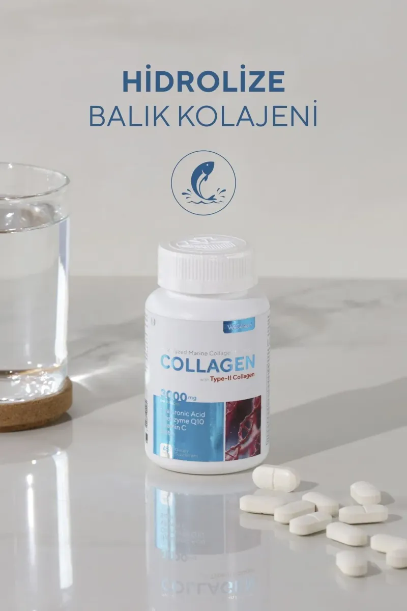 SARYA COSMETİC WeCollagen® 45 Tablet Type2 - 3000mg Kolajen Tip 1-3 Arı Sütü Biotin %100 Saf Diyet Takviyesi görsel 7