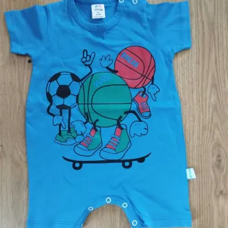 VİTRİN24 Newteam Erkek Bebek Desenli Kısa Kollu Tulum 5101 görsel 1
